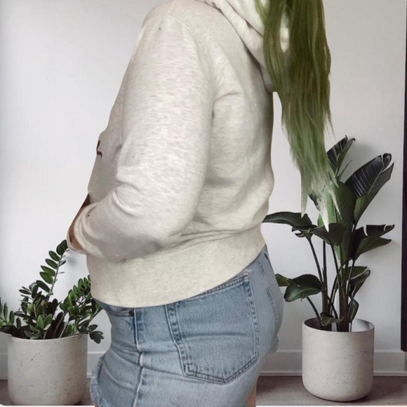 Retro Think Less Live More Hoodie Sweatshirt Grey Red Medium - Picture 4 of 10